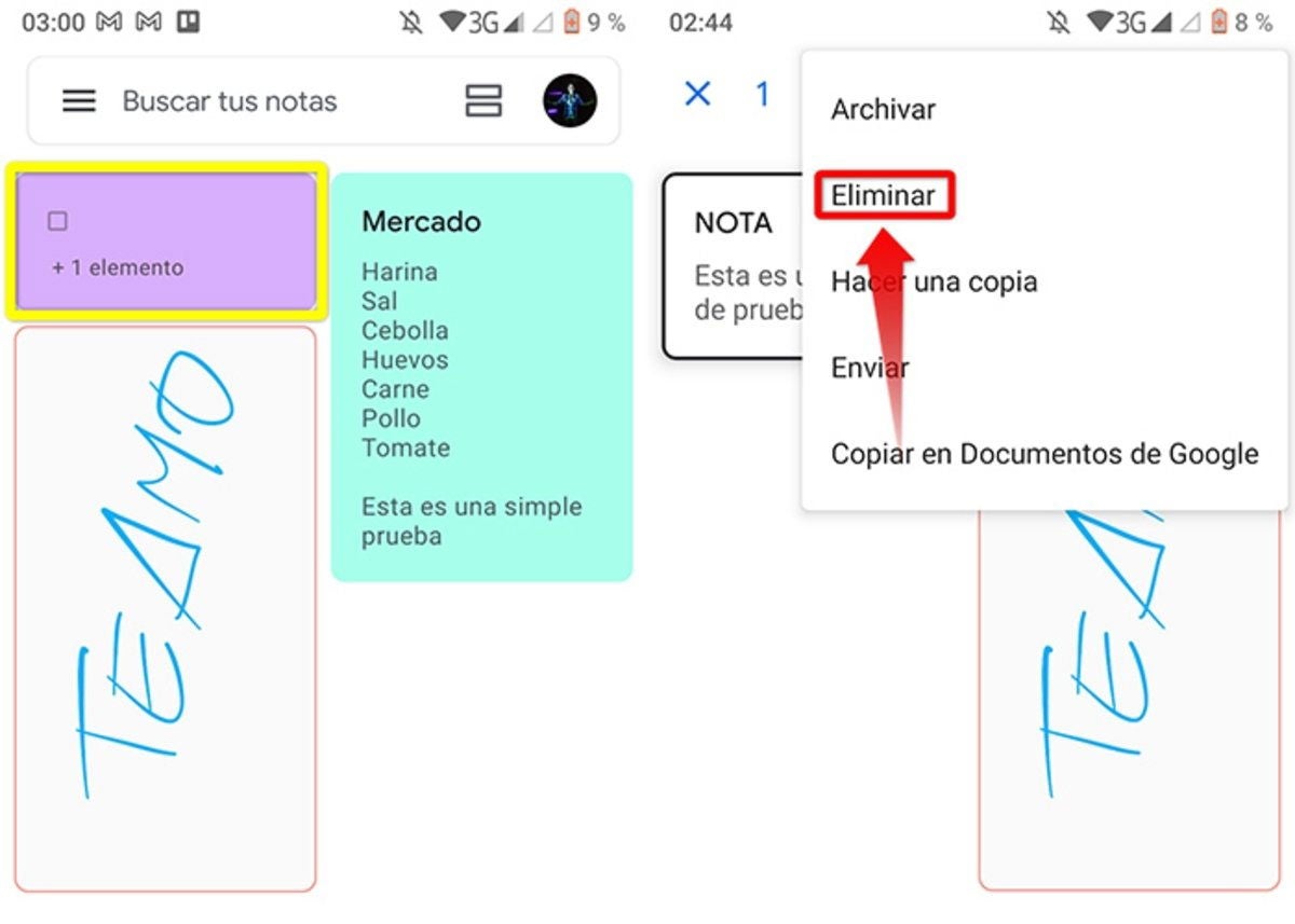 Estos son los pasos a seguir para recuperar las notas borradas en Google Keep