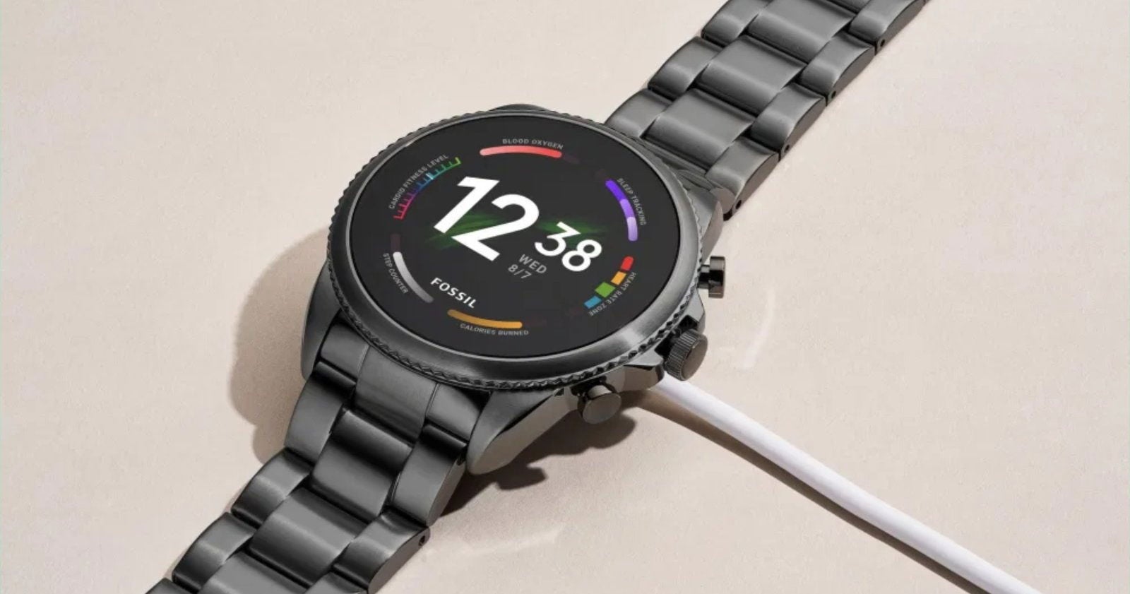 La serie Fossil Gen 6 está fabricada en acero inoxidable.