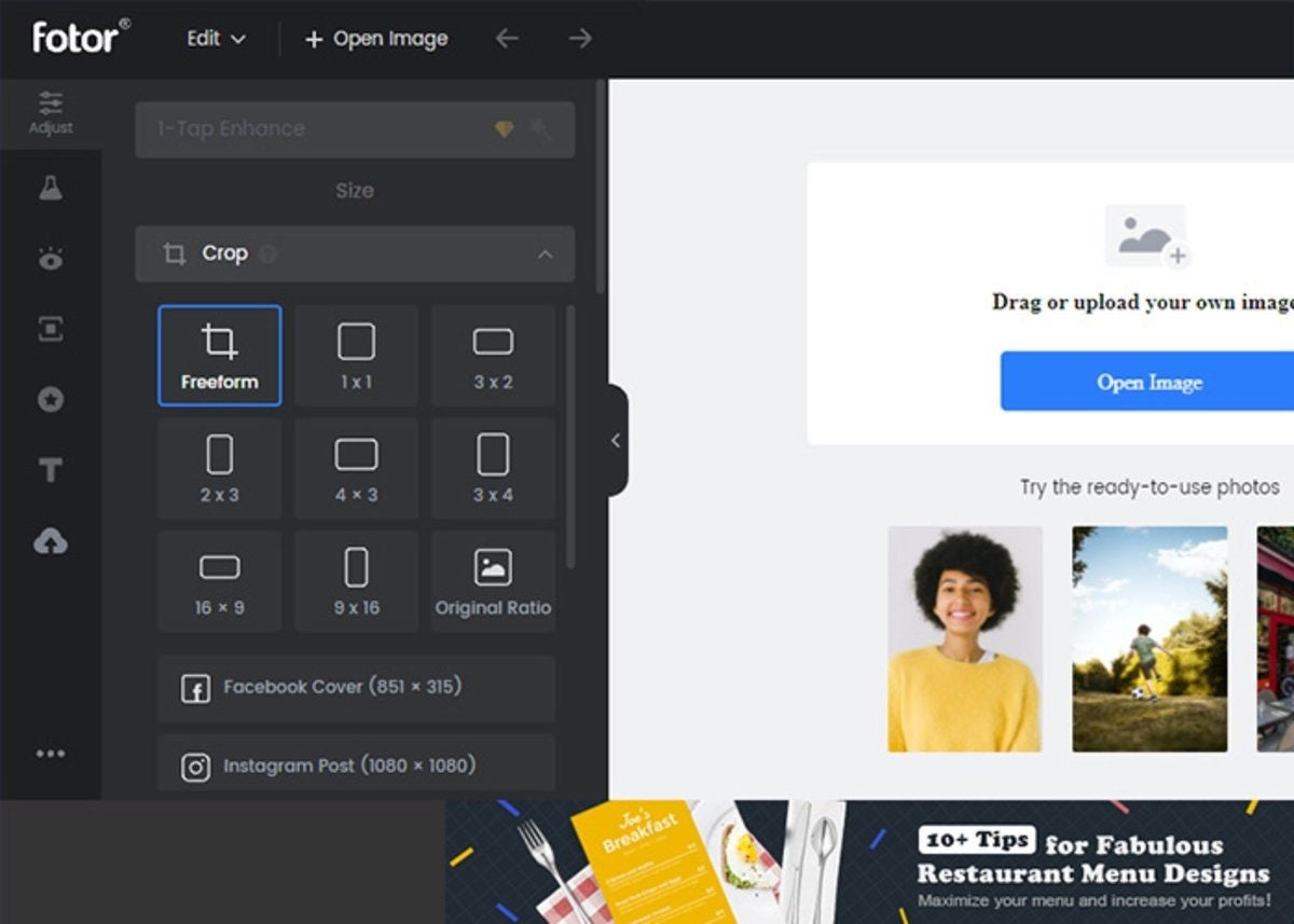 Fotor: una página web para crear diseños gratis