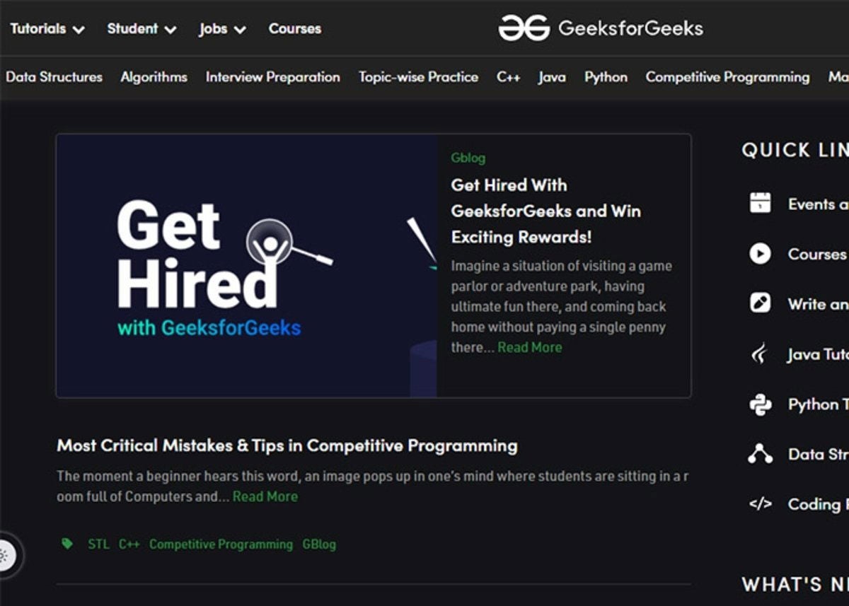 GeeksforGeeks: aprende a codear y construye proyectos