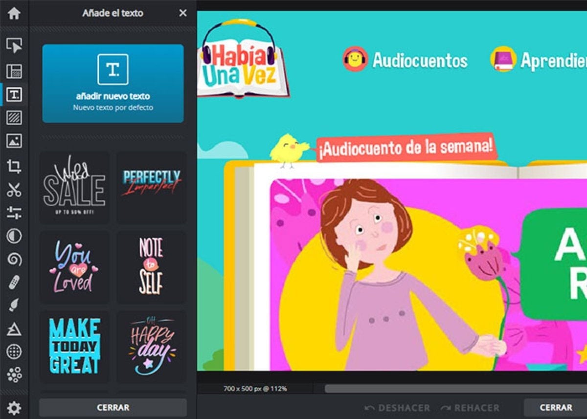 Pixlr: plantillas con modelos fáciles de trabajar