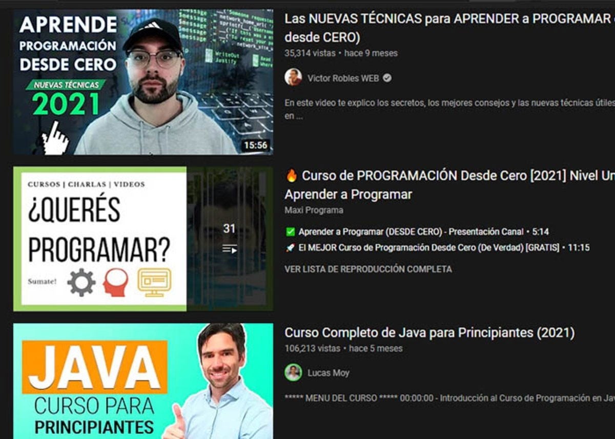 YouTube: la forma más fácil de aprender a programar