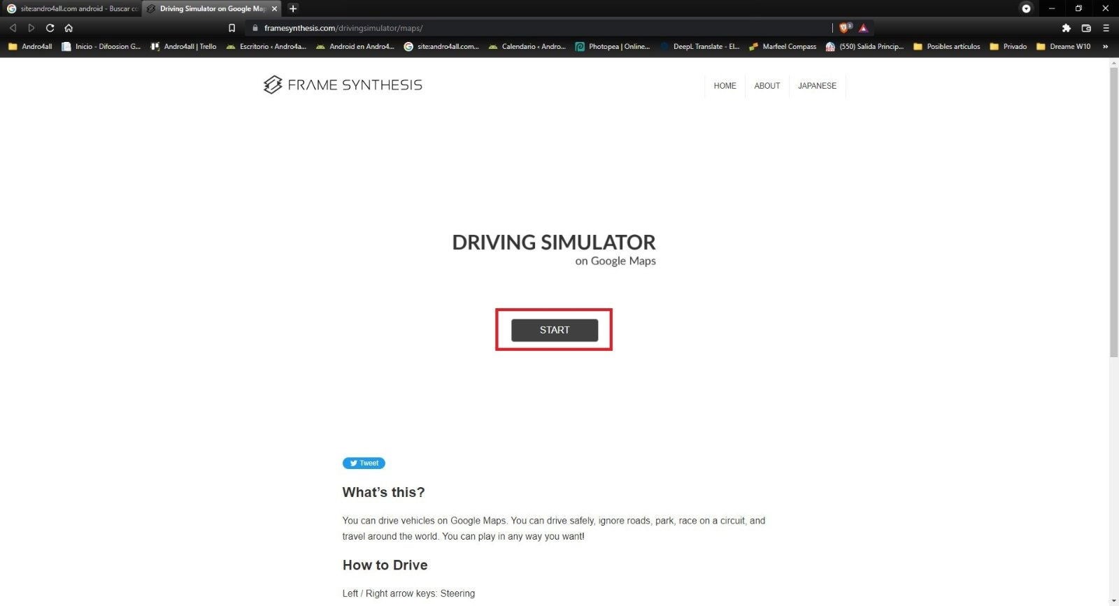 Simulator Driver Con esta web puedes simular que conduces en Google Maps por cualquier ...