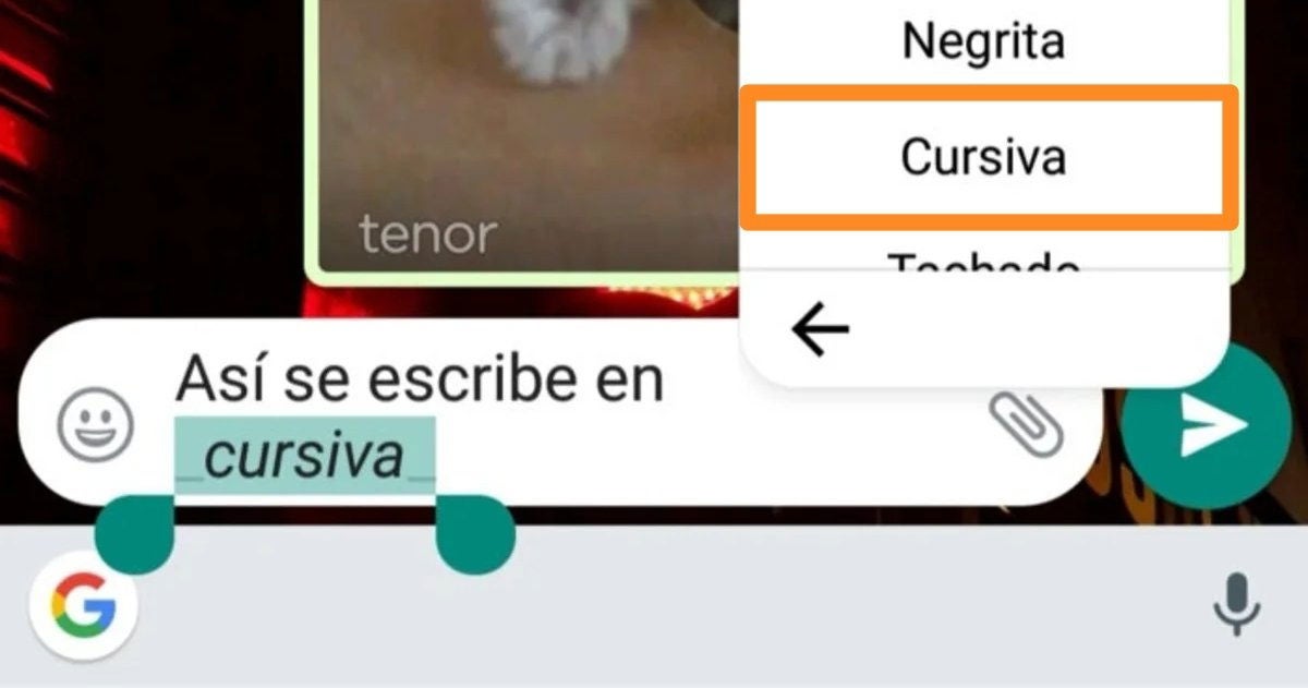 La cursiva en WhatsApp es útil para escribir el nombre de libros o películas.