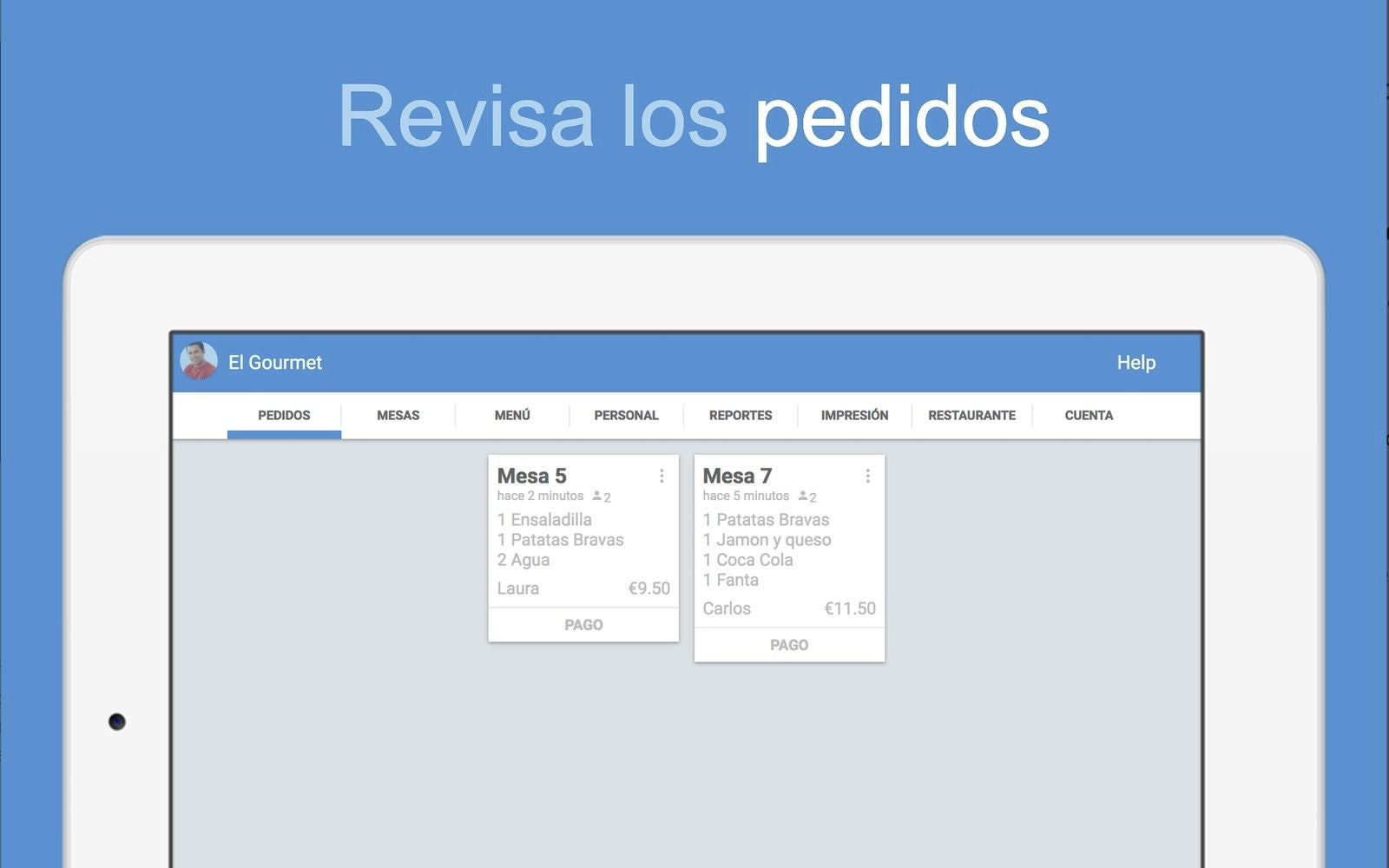 Camarero TPV cuenta con todo lo necesario para la adecuada gestión de comandas.
