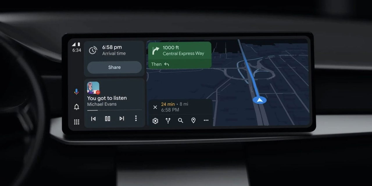 La nueva versión de Android Auto se deja ver en fotos con un diseño ...