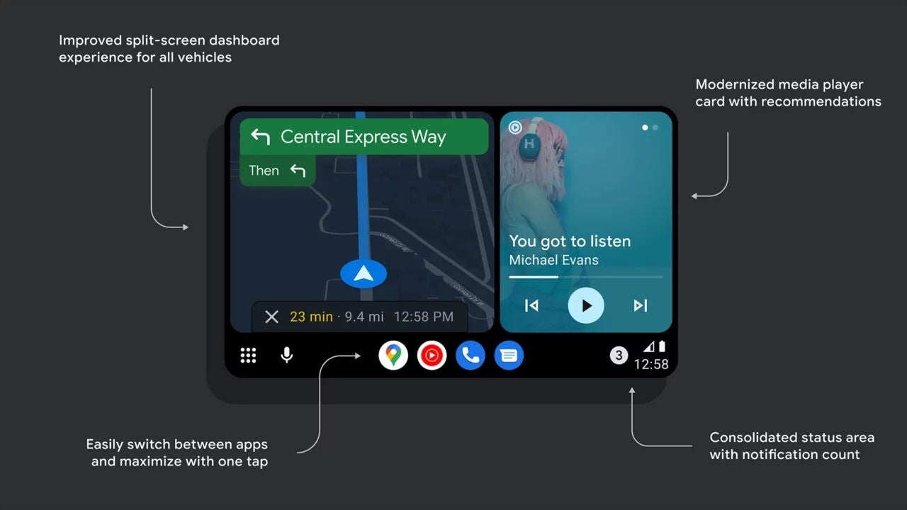 El nuevo diseño de Android Auto ya está disponible: esto es lo que cambia