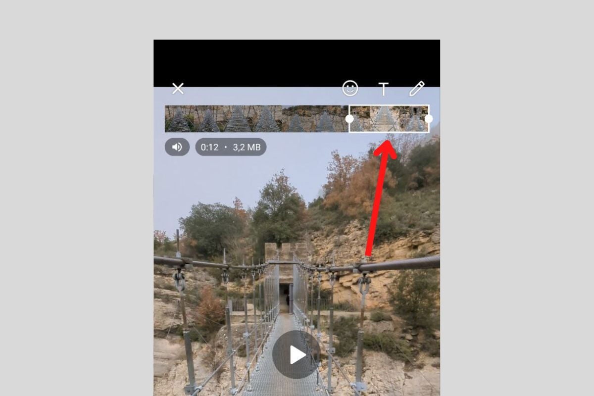 Repite el proceso, pero en este caso escoge el fragmento restante del vídeo