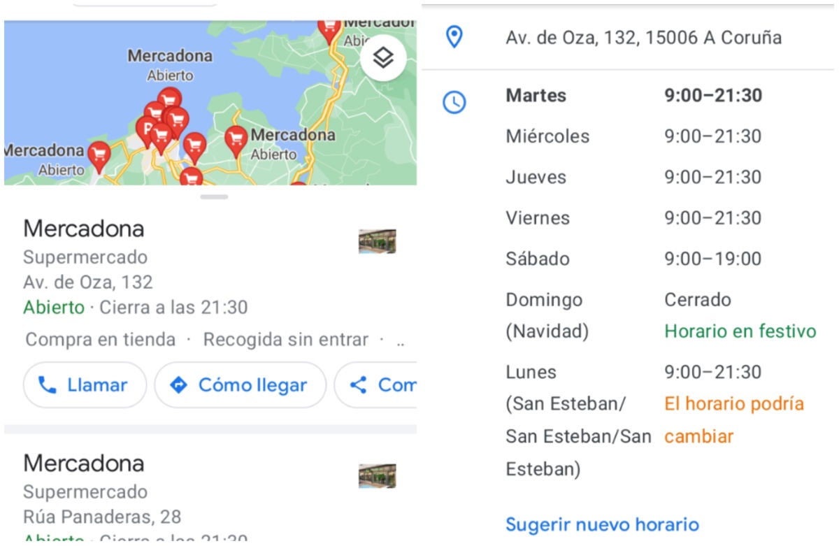 Así puedes ver el horario de una tienda en Google Maps
