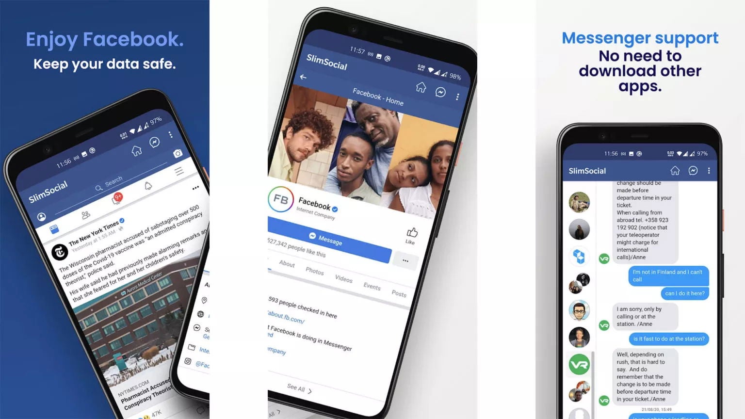 SlimSocial for Facebook