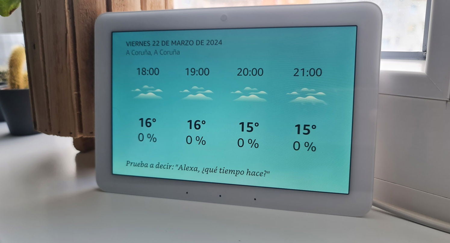 El Echo Hub cuando le pedimos información del tiempo | Imagen de Damián García