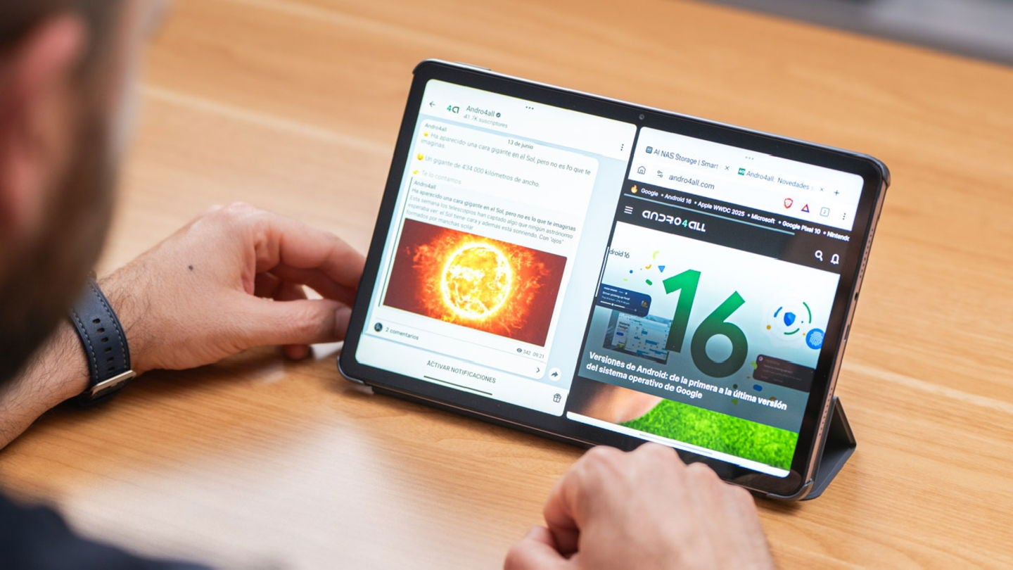 La función de pantalla dividida en la Redmi Pad 2 / Fotografía: Elisa Piñón