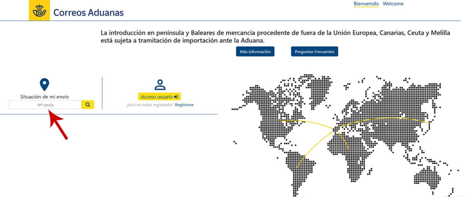 A través de la web de Correos Aduanas puedes seguir tu envío y comprobar si debes o no pagar aduanas