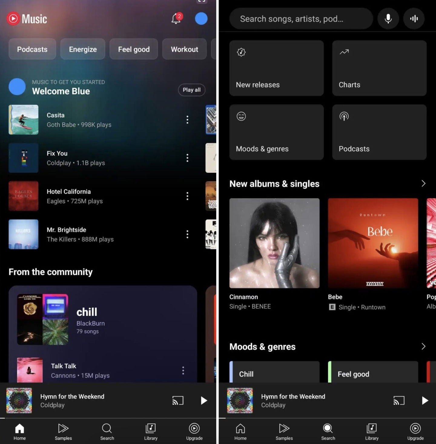 La app de YouTube Music para Android pone como prioridad la búsqueda ...