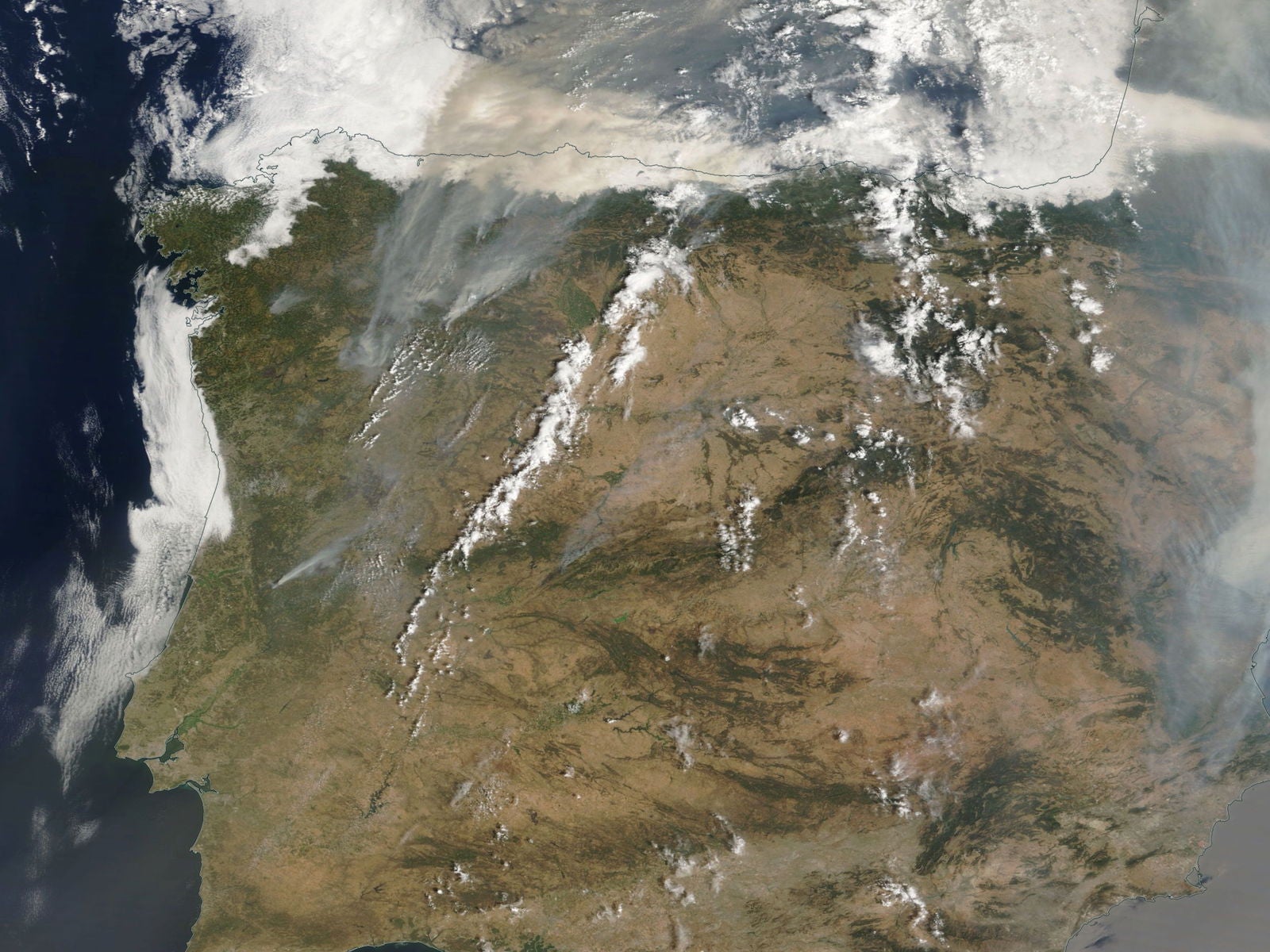 La web de la NASA que te permite ver los incendios activos en España en ...