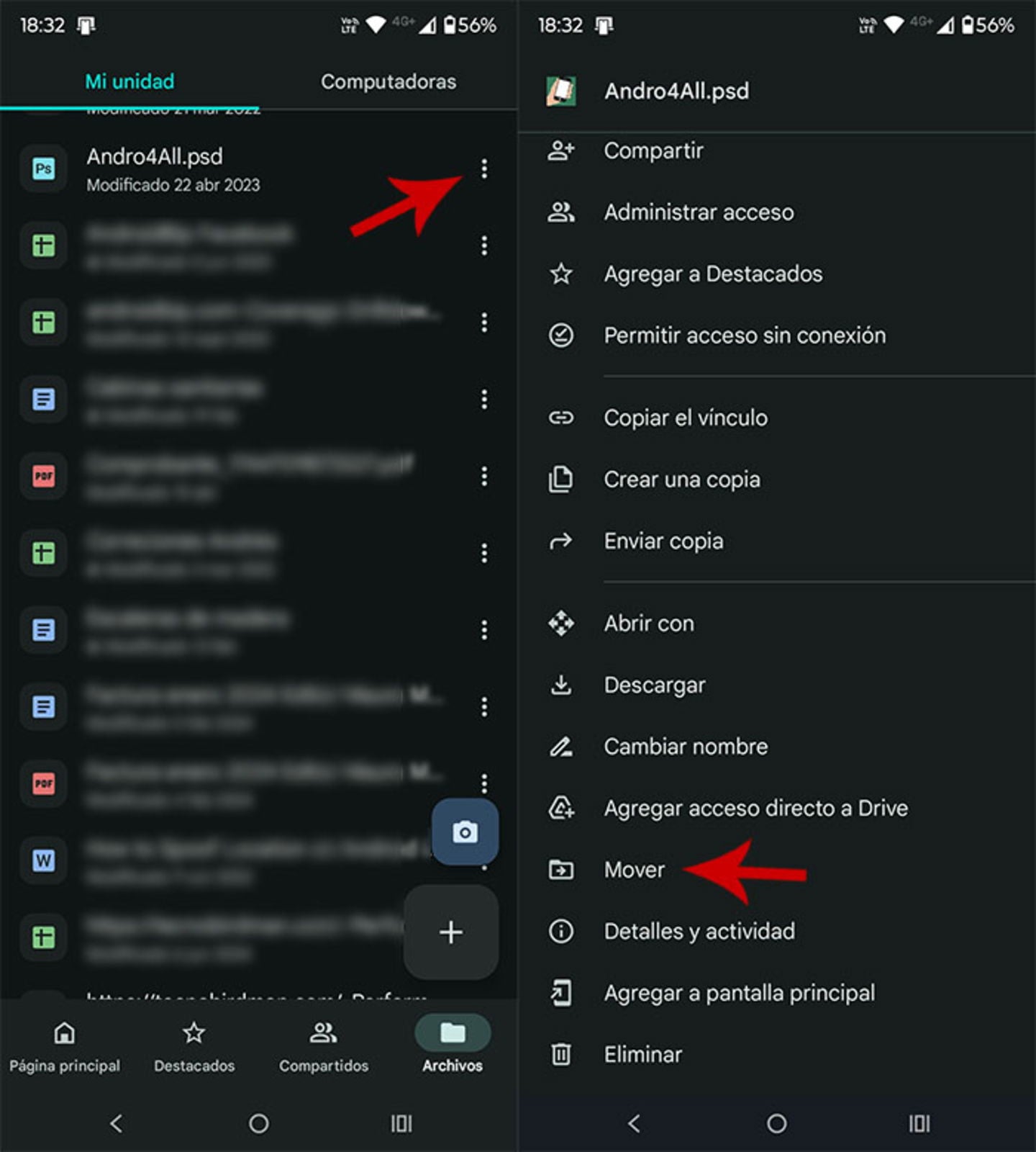 Google Drive permite mover múltiples archivos al mismo tiempo