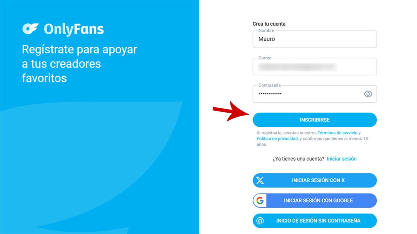 Cómo crear una cuenta en OnlyFans paso a paso