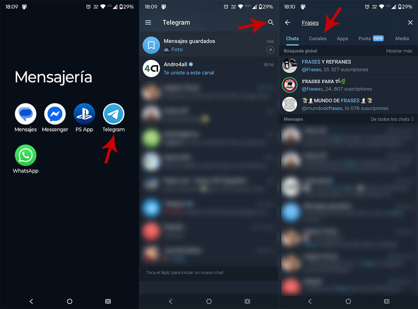 Es posible encontrar canales a través de Google poniendo “t.me + tema del canal"