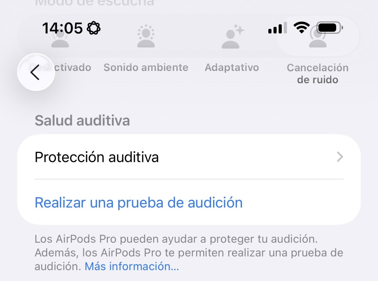 Puedes realizarte una prueba auditiva con los AirPods de forma fácil