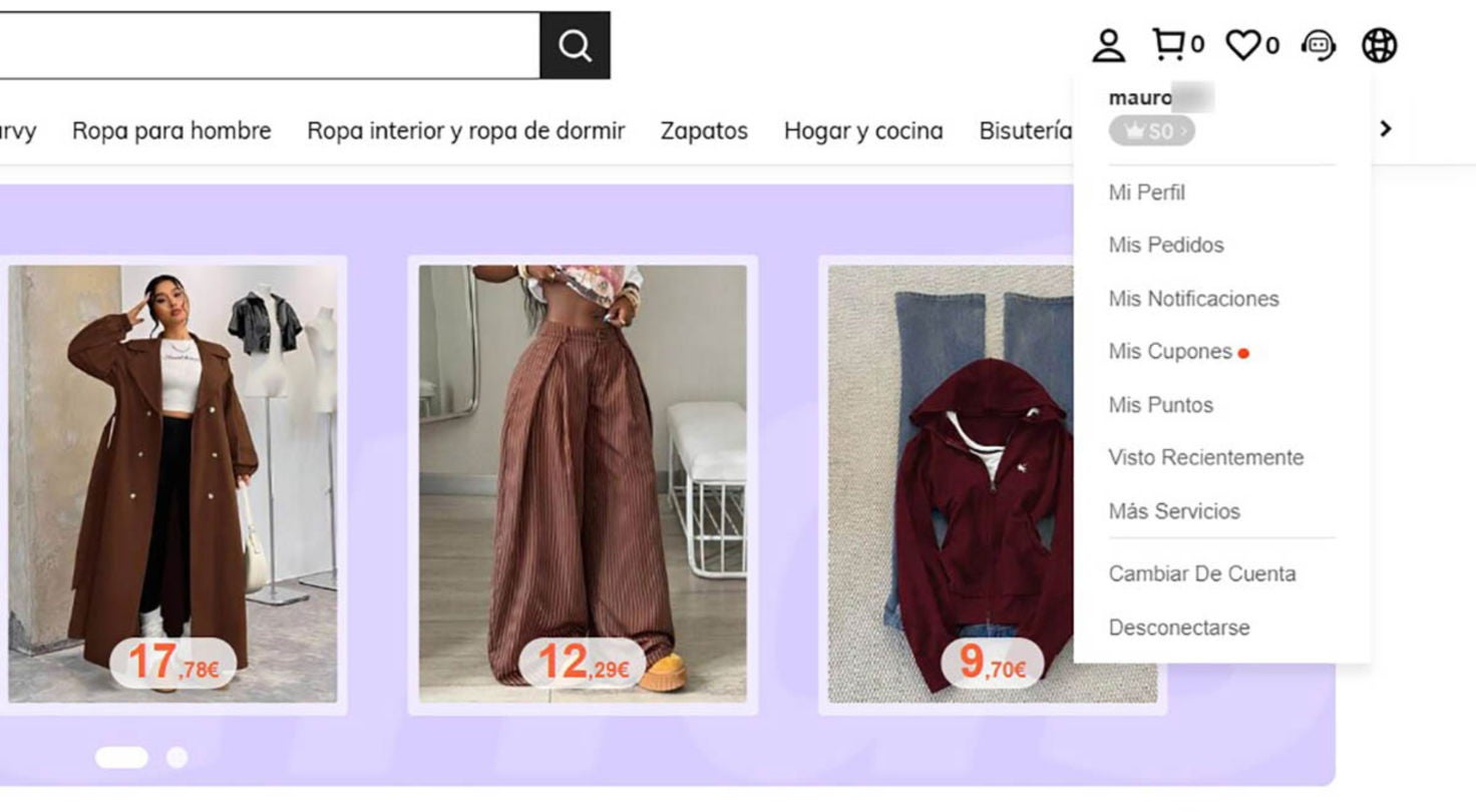 Las tarjetas de regalo están ubicadas en el perfil del usuario