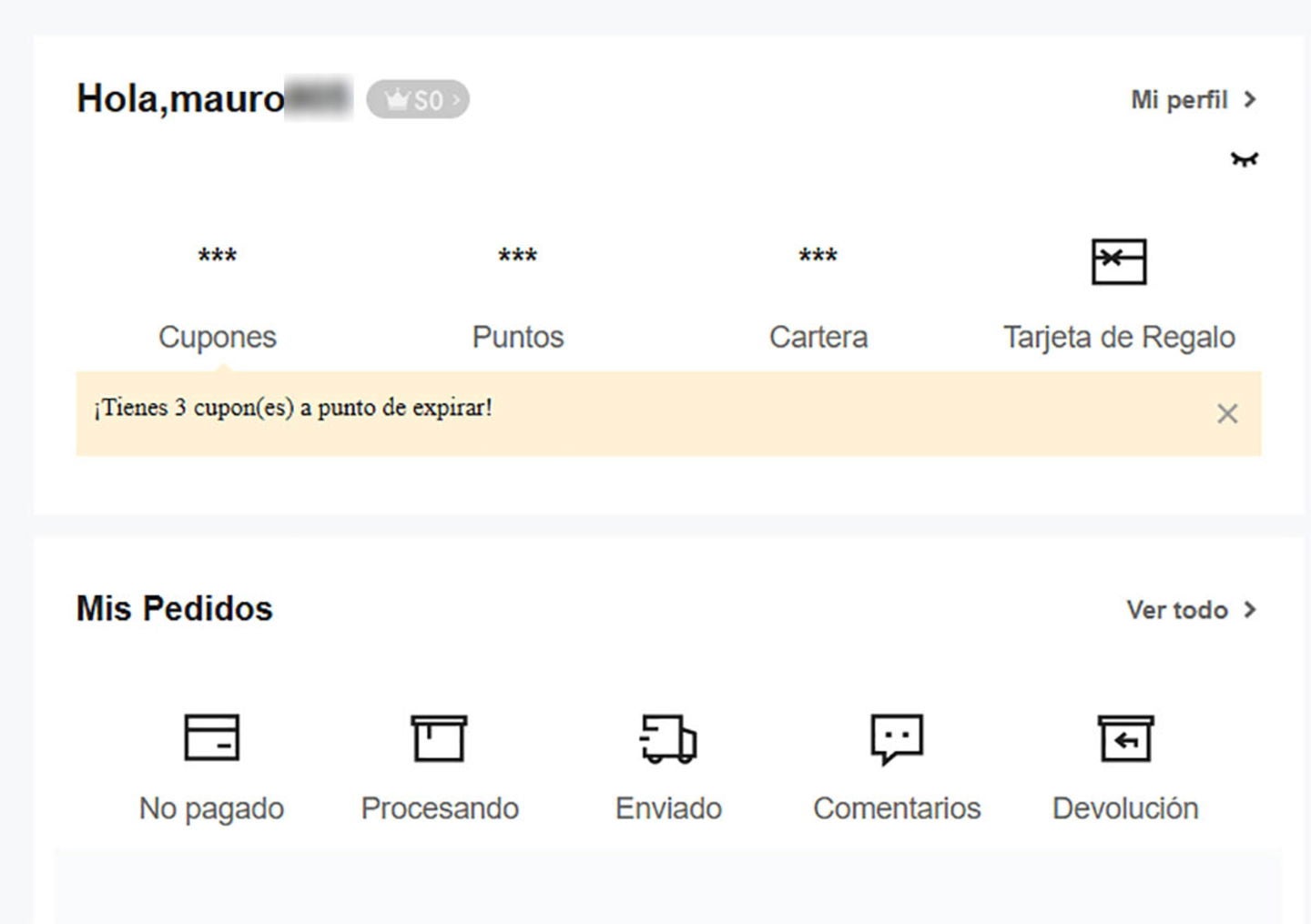 Puedes comprar o canjear una tarjeta desde tu ordenador o móvil (a través de la app oficial de SHEIN)