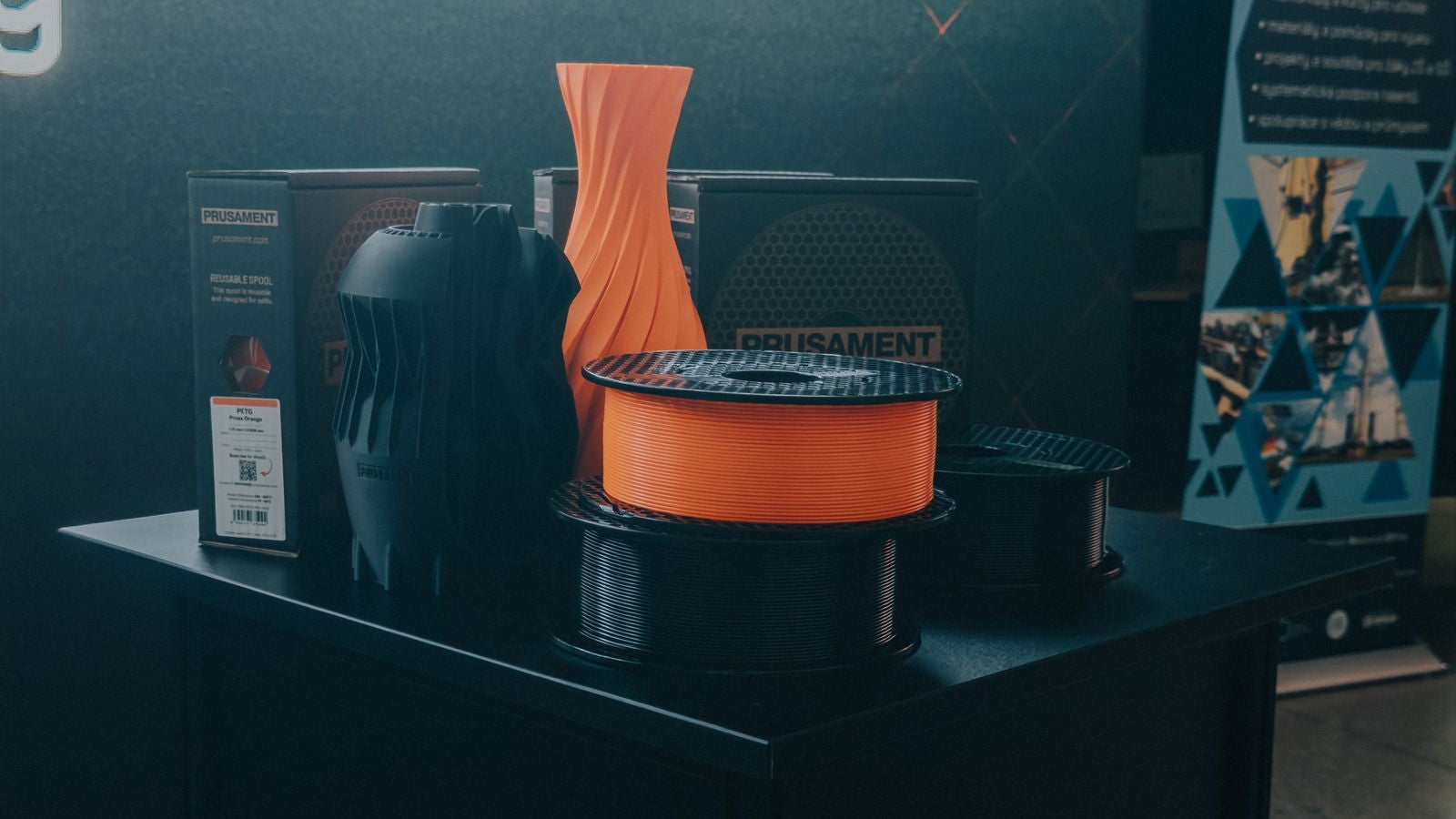 La importancia de los filamentos es clave, y Prusa también promueve un uso inteligente de los mismos