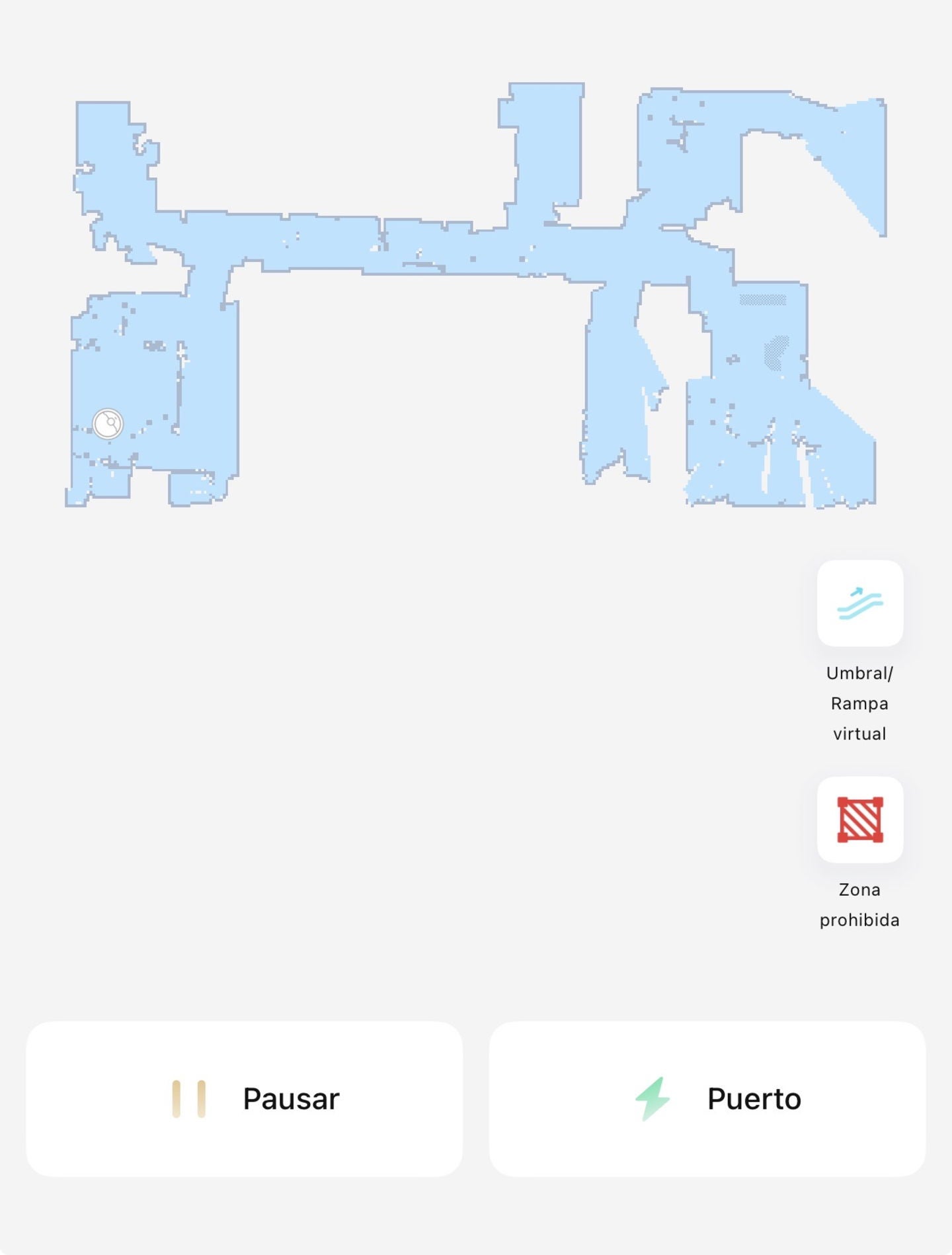 El mapa de la aplicación del robot te permite dividir, limitar y prohibir zonas