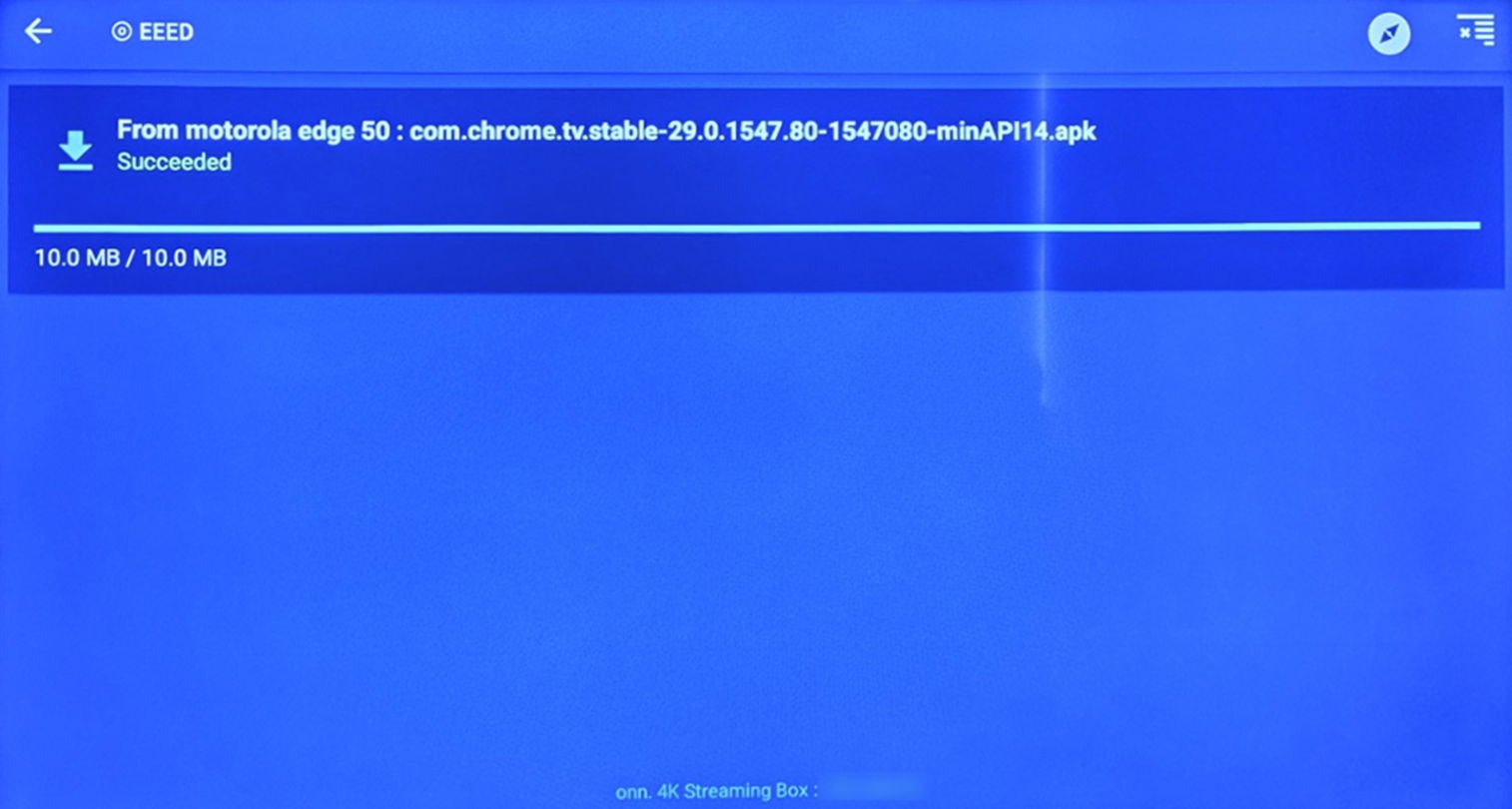El envío no suele demorar más de 2 minutos en completarse (dependiendo del peso del APK)