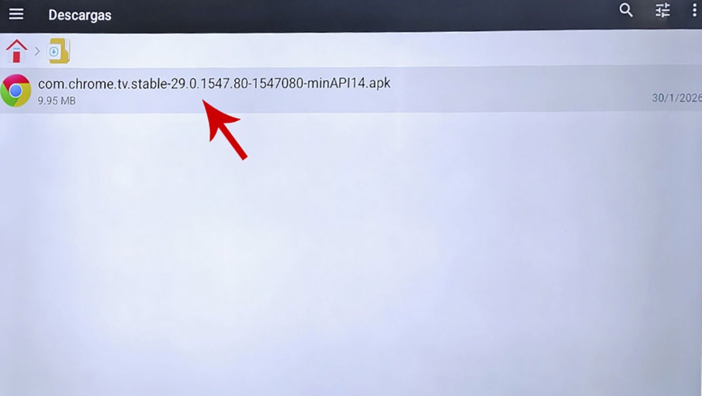 Solo puedes instalar un APK a la vez en Android TV