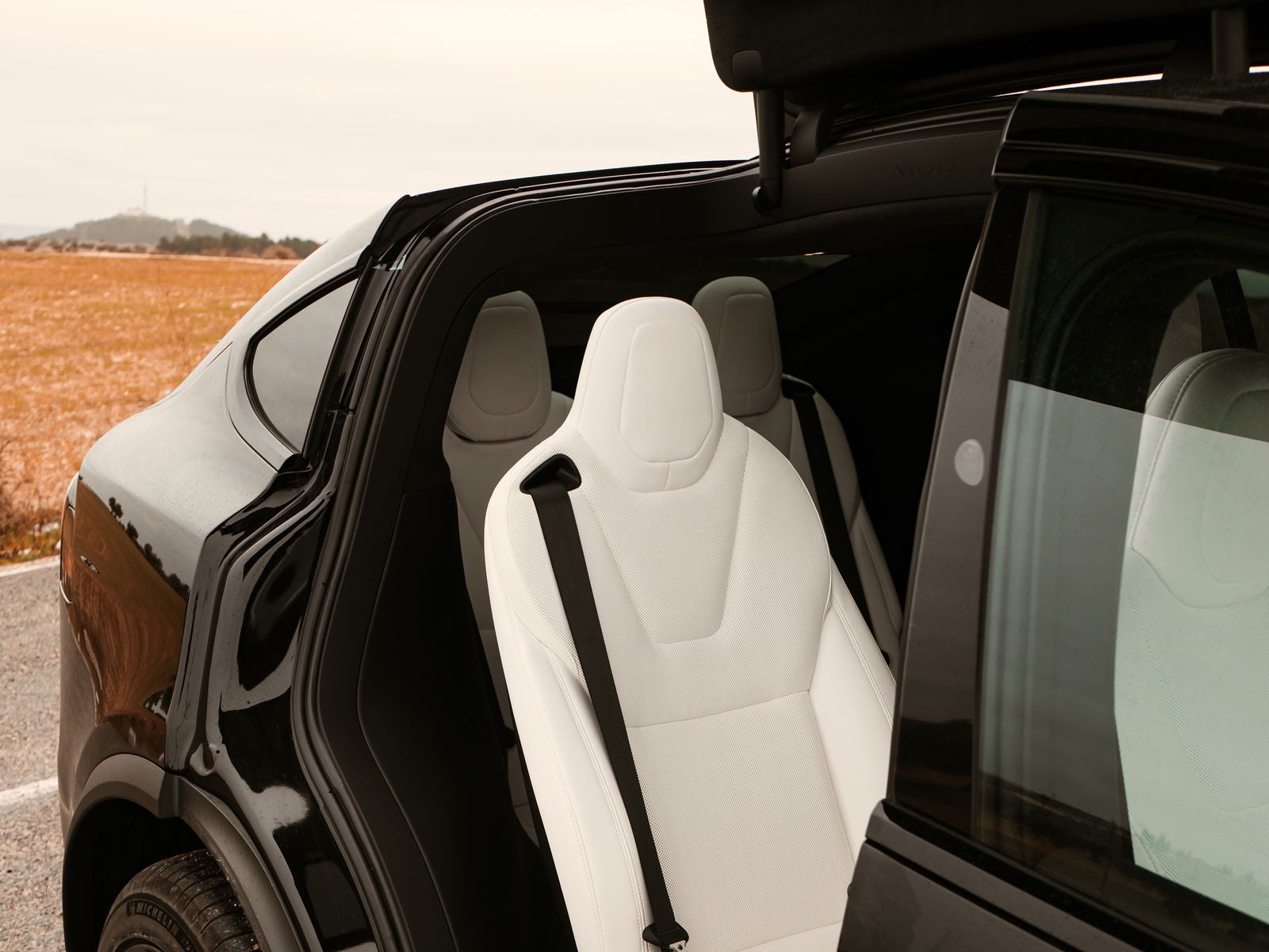 La tercera fila de asientos del Tesla Model X / Fotografía de Christian Collado