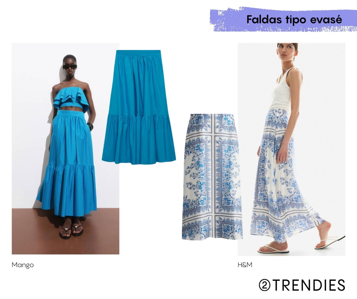 Faldas evasé: temporada primavera-verano 2025