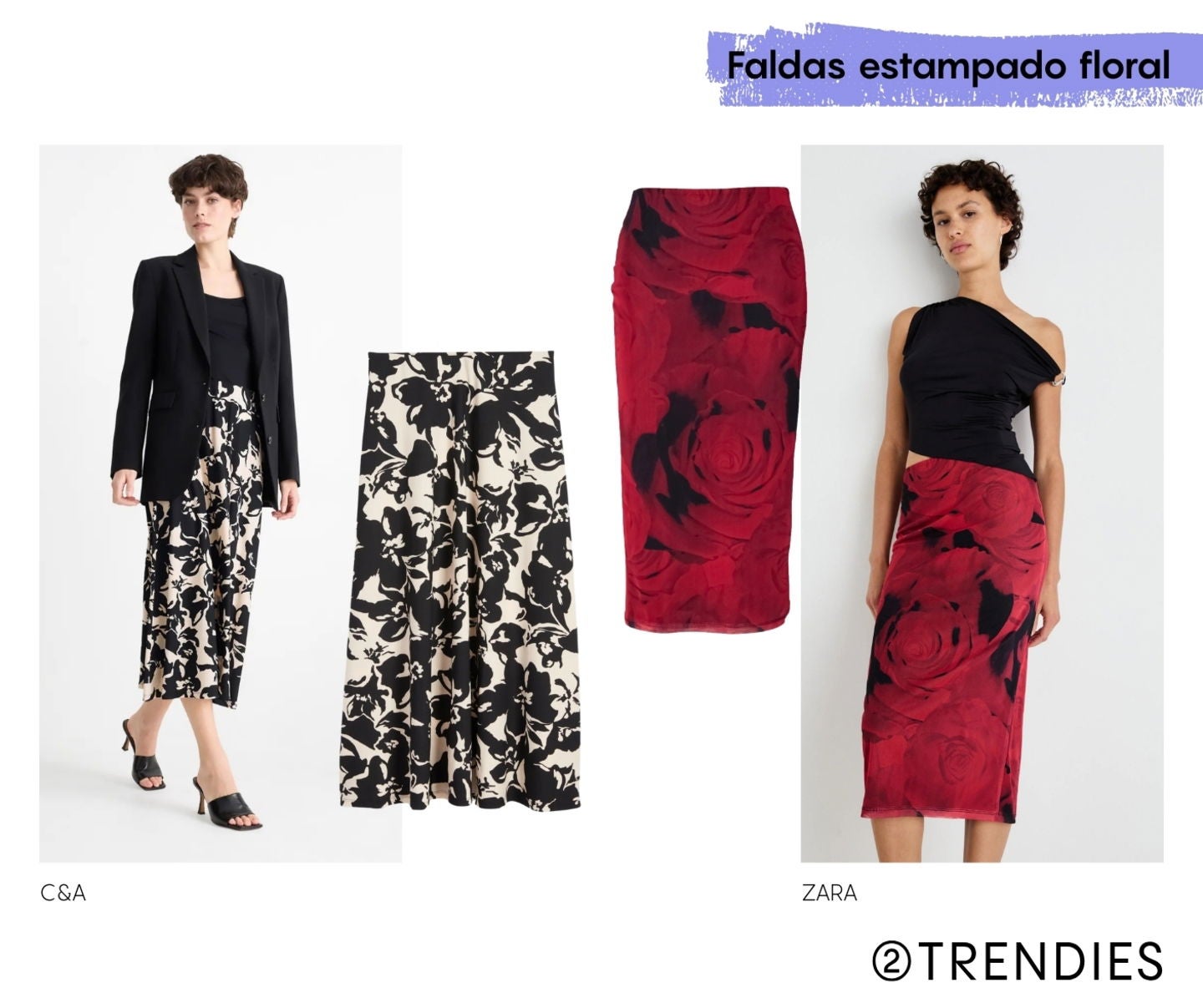 Faldas primavera/verano 2025 : Estampado de flores