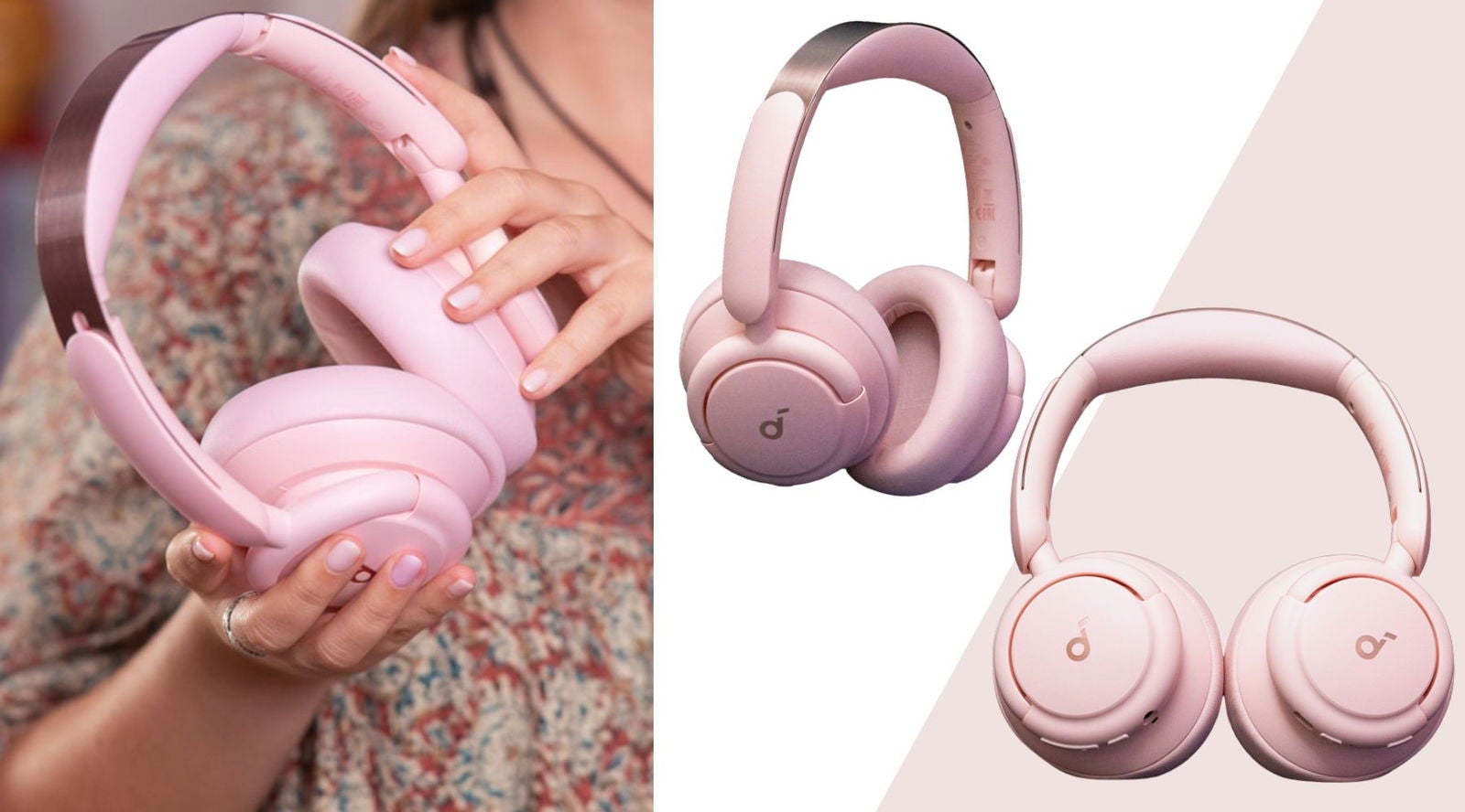 Auriculares Soundcore Life Q30: sonido y comodidad en clave rosa. | Fotografía: Elisa Piñón