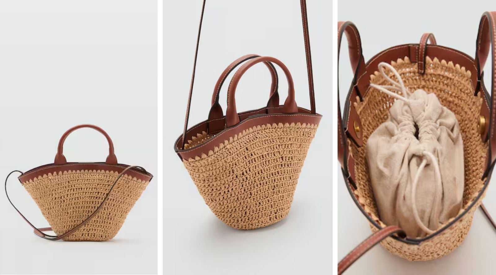 Bolso pequeño doble asa | Mango (35,99 €)