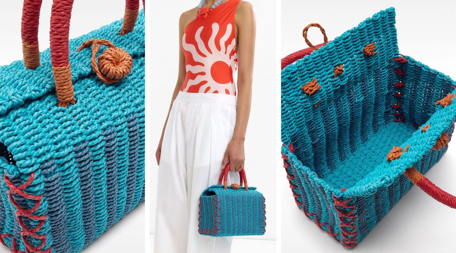 Cesta rectangular azul | Parfois (29,99 €)