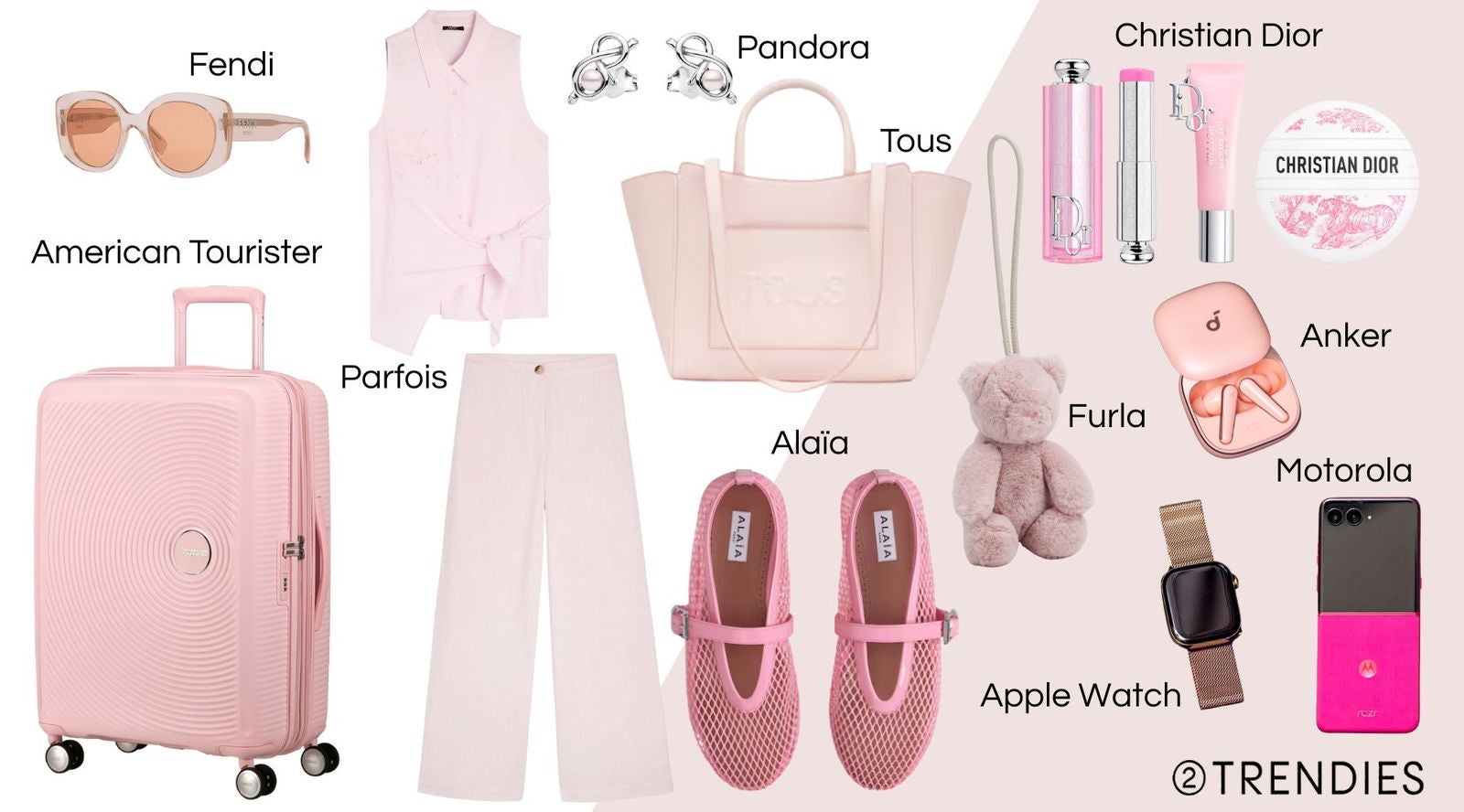 Ligero, práctico y con estilo: el rosa también hace la maleta contigo.