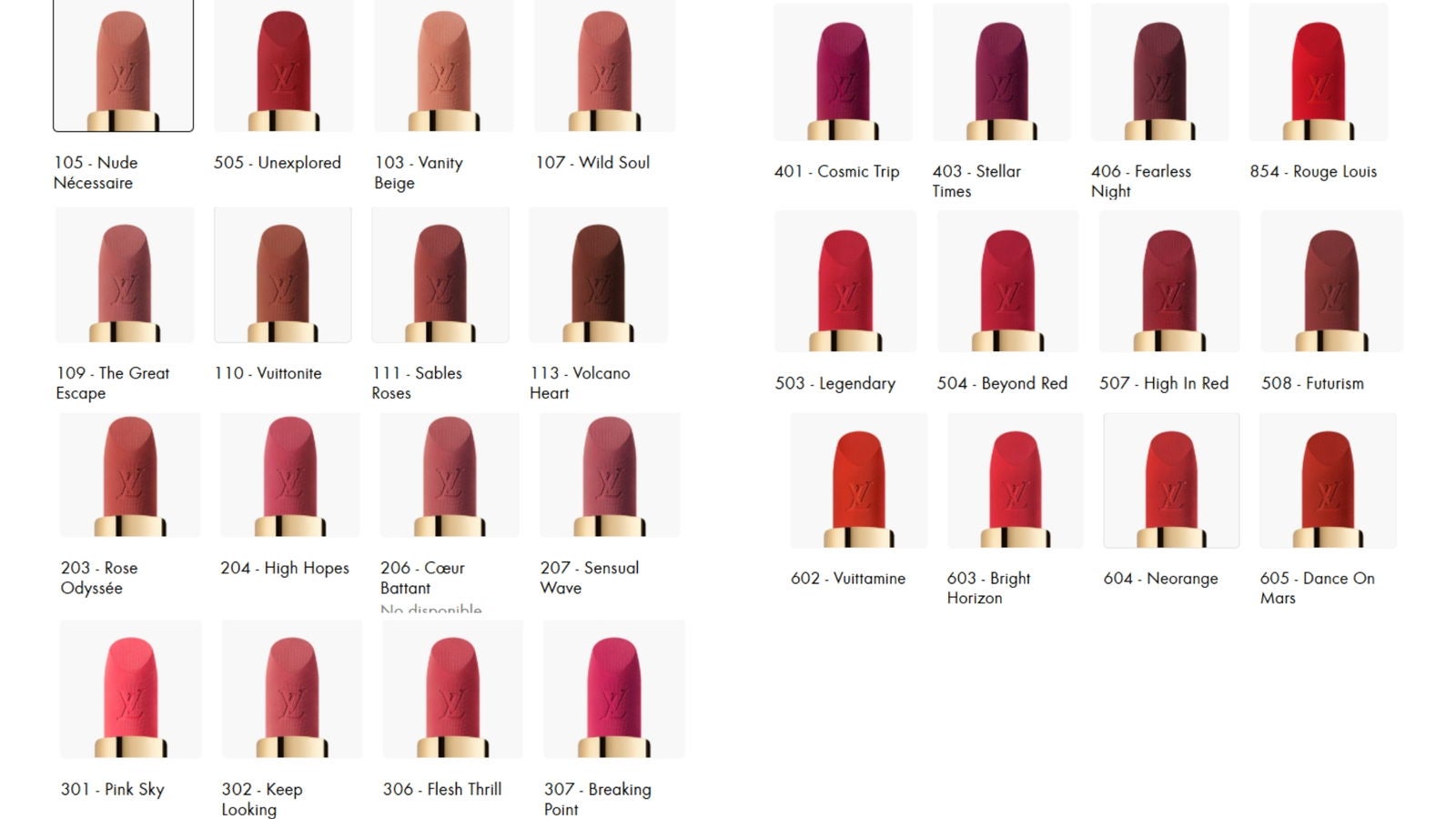 特価セールサイト LV ROUGE MATTE 204 High Hopes 【公式通販】