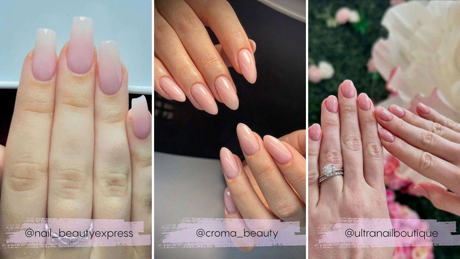 Manicuras en color rosa traslúcido