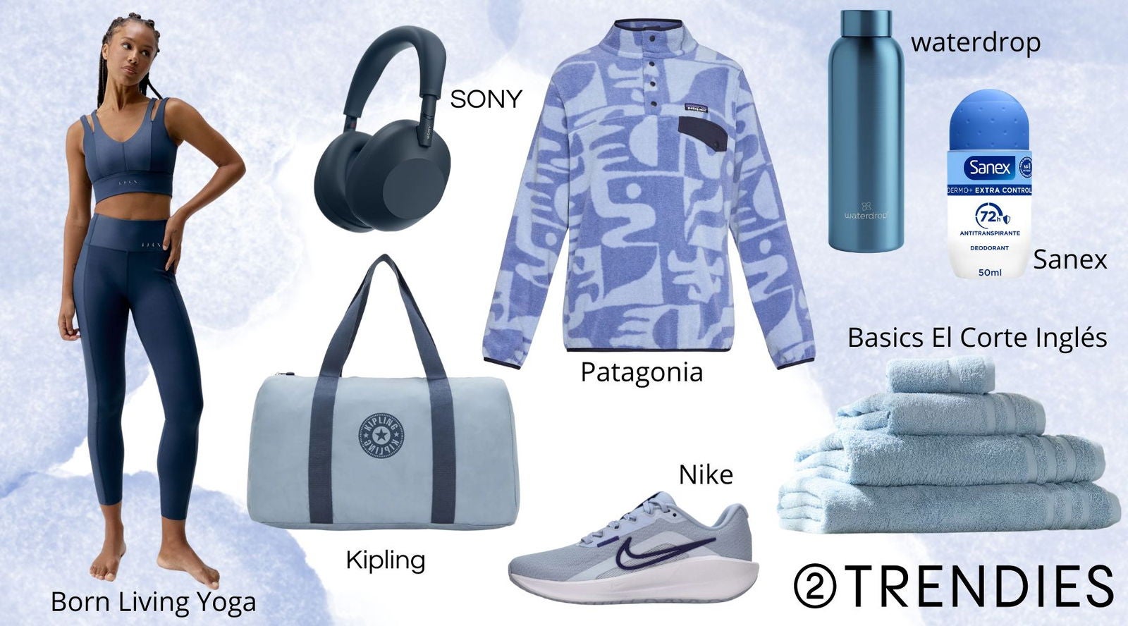 La versión más activa del azul: prendas técnicas, accesorios funcionales y energía para empezar el día con impulso.