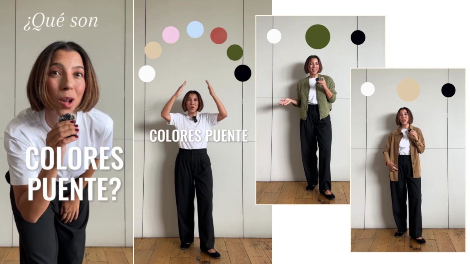 Alejandra de la Garza explicando como usar los colores puente