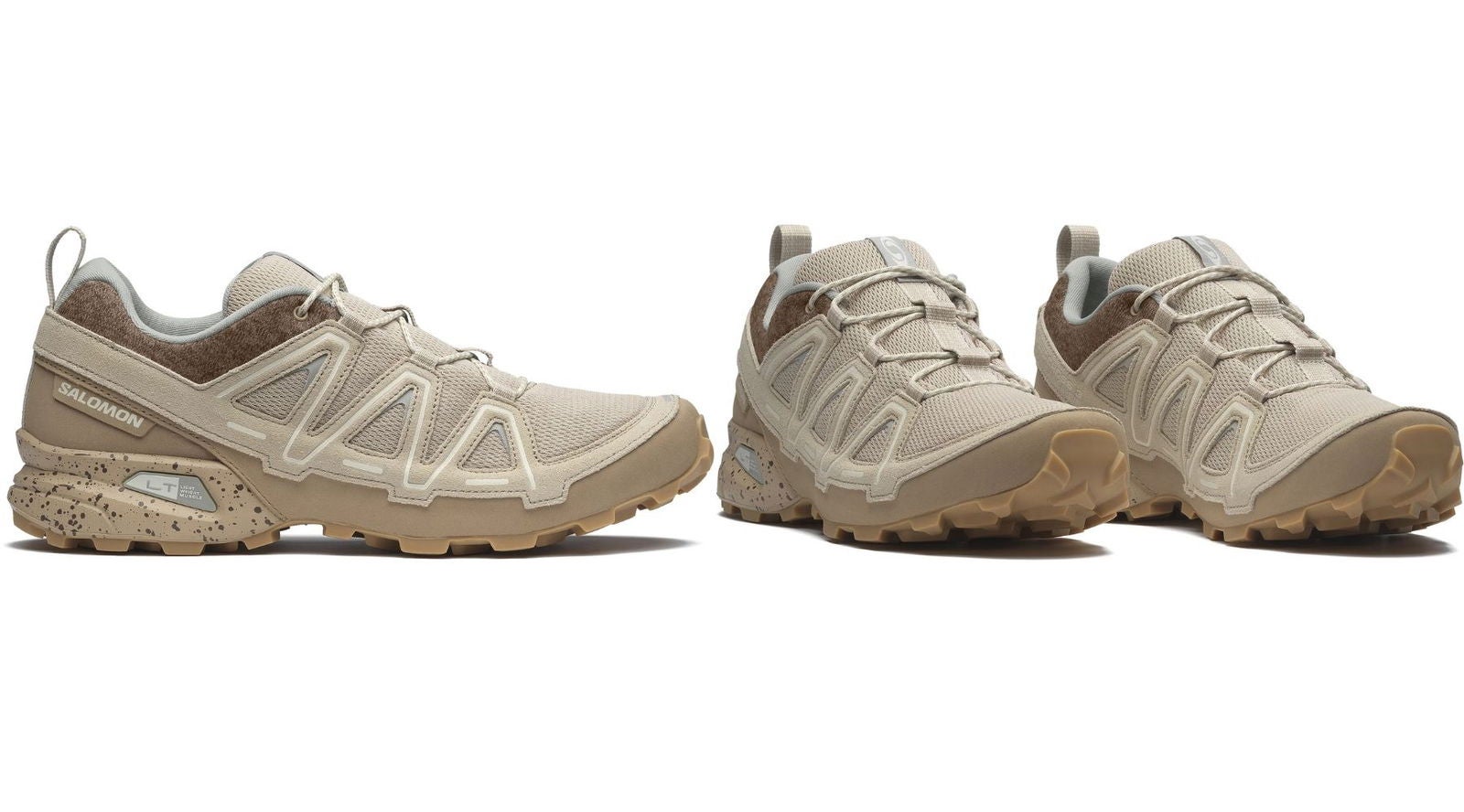 Zapatillas Salomon Speedcross 3 Cozy Fall en color arena con detalles en ante y suela moteada (160€) | Salomon