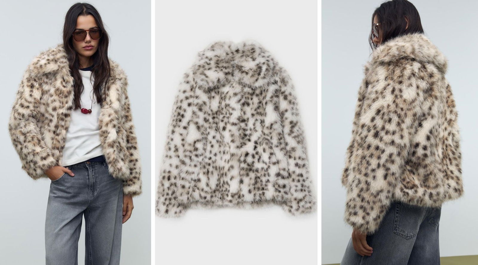 Cazadora efecto pelo (29,99€) | Stradivarius