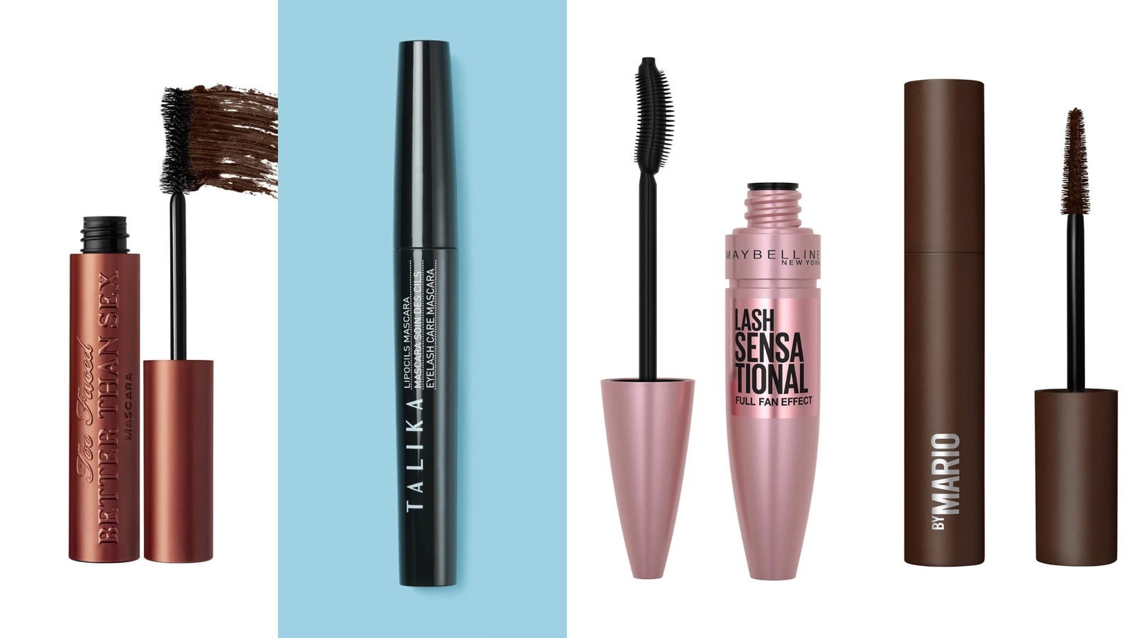 Varias recomendaciones de máscaras de pestañas marrón