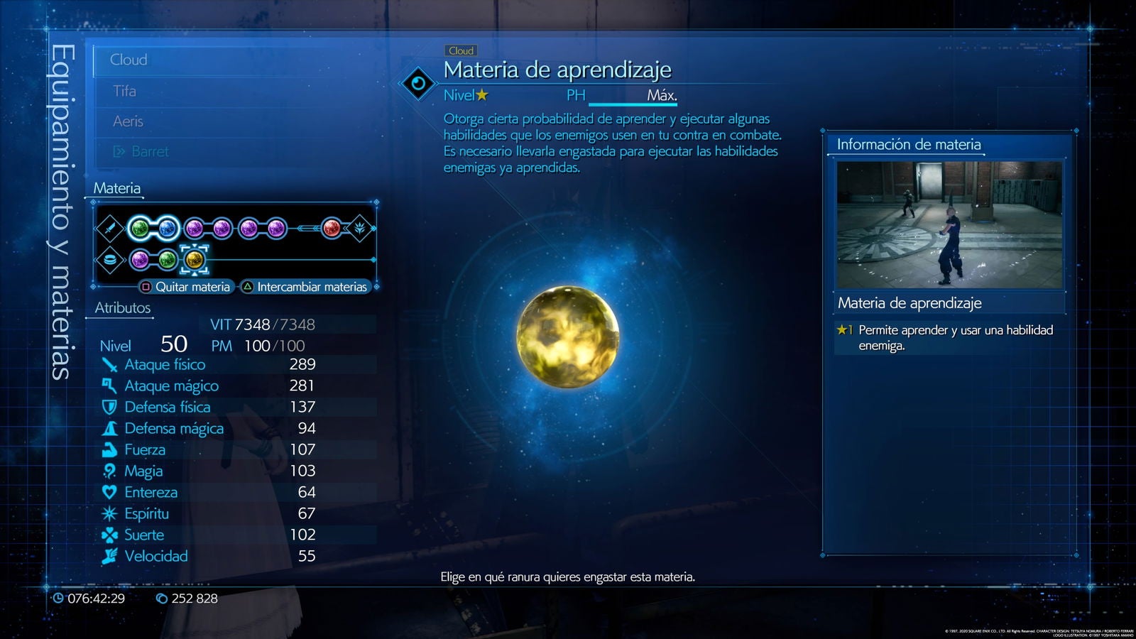 materia ffvii remake