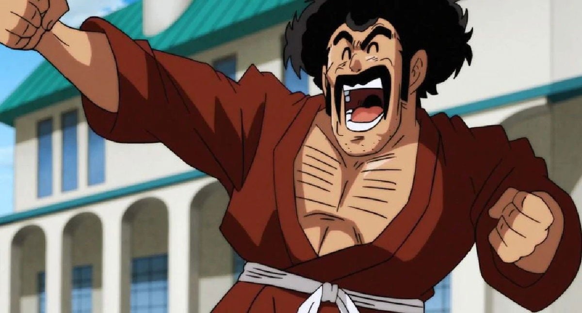 Mr. Satan es un fanfarrón que inventa sus hazañas.