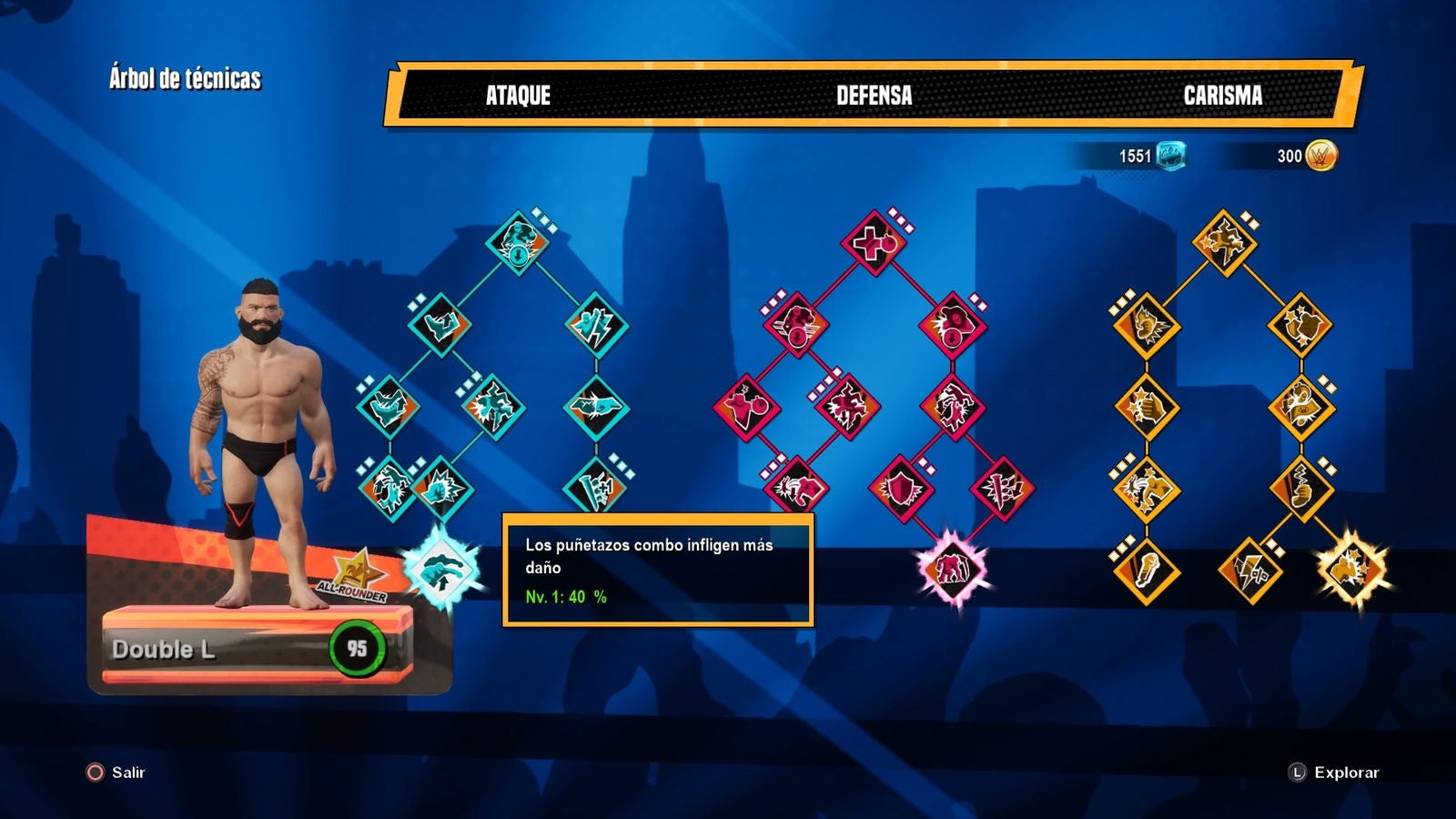 Podemos crear nuestra propia superestrella y mejorarla superando Desafíos.