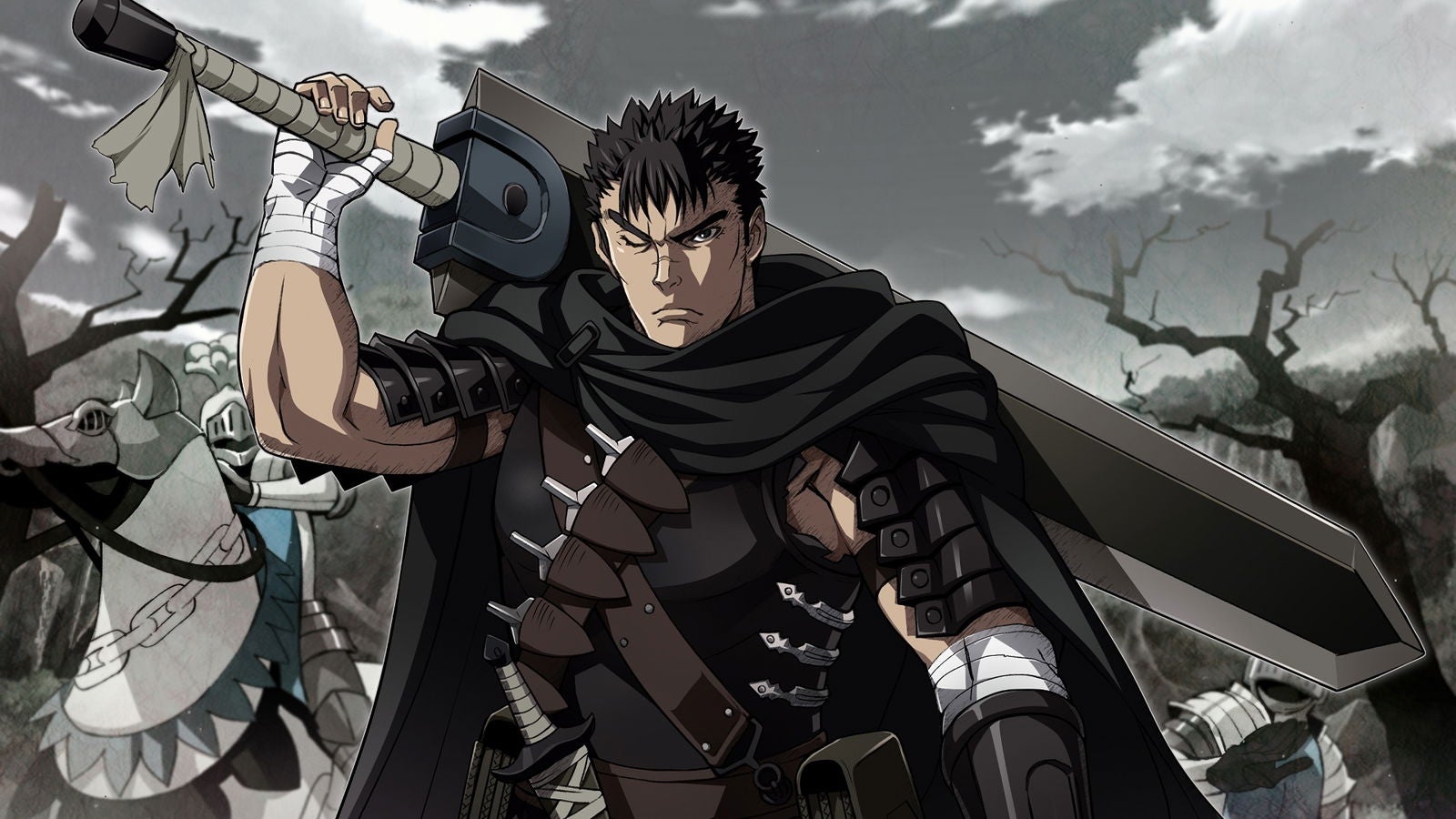 Guts entra en la Banda de Halcón, donde conoce a su líder Griffith.
