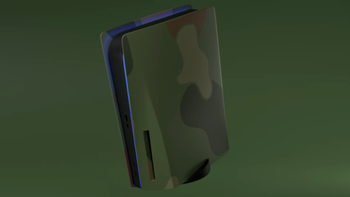 PlayStation 5 con la carcasa Jungle Camo Custom.