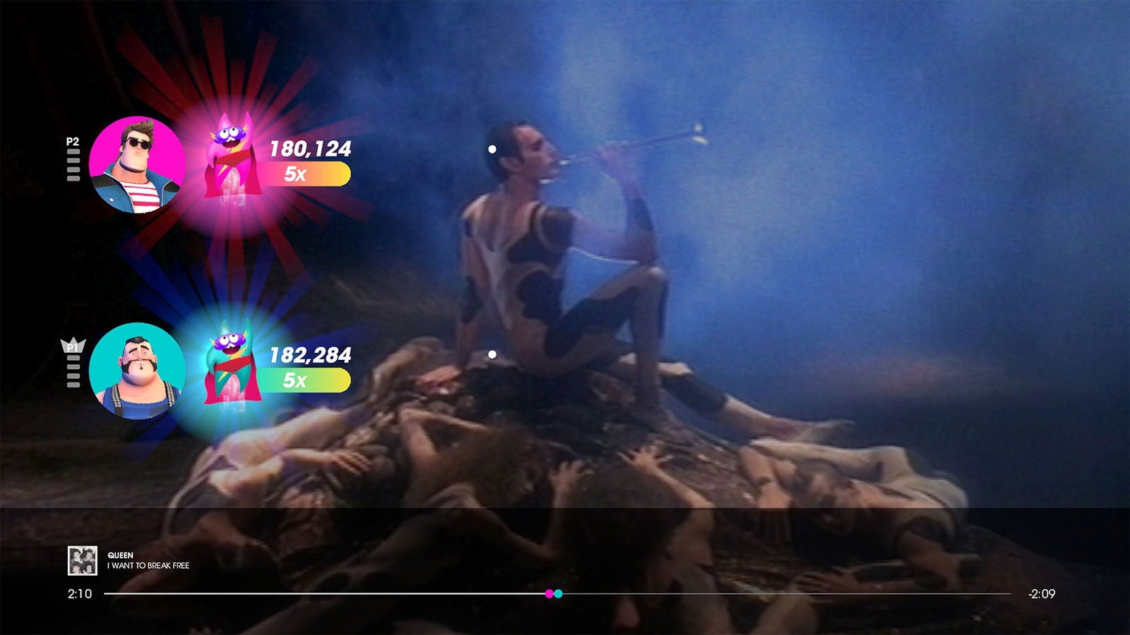 Podemos ver los videoclips de las canciones de Queen mientras las cantamos.