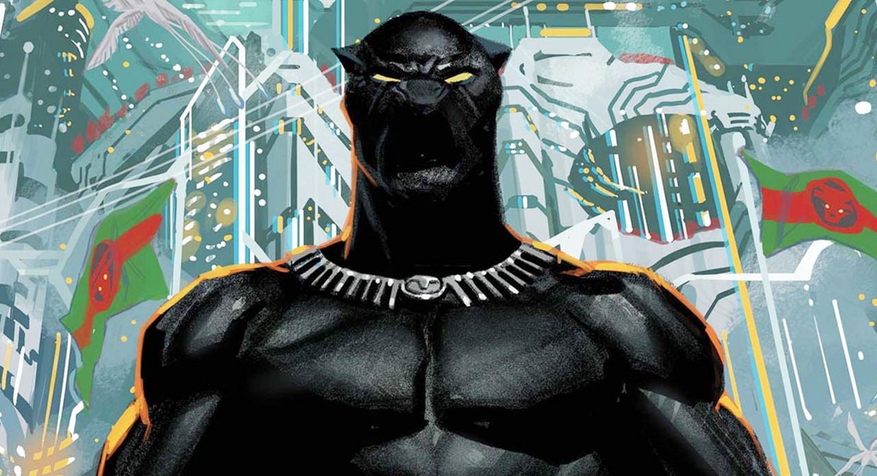 Black Panther esperando a sus enemigos en Wakanda